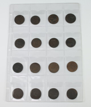 A Leeds half penny 1791, various half pennies and tokens, all 18th Century 