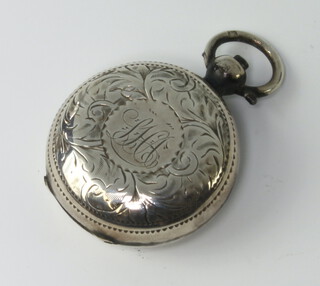An Edwardian silver chased sovereign holder Birmingham 1904
