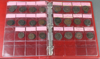 A collection of 18th Century and later bronze tokens 