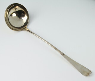 A George III silver Old English pattern ladle with engraved monogram Edinburgh 1773 180 grams