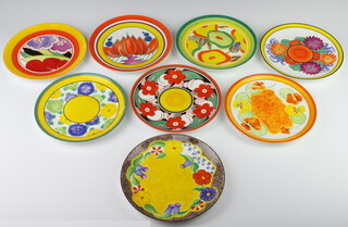 A set of 8 Wedgwood, Clarice Cliff limited edition plates - A Zest for Colour, Green Chintz, Gay Day, Nasturtium, Gardenia Red, Floreat, Canterbury Bells and Sunday, all 20.5cm, with polystyrene boxes  