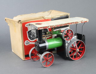 A Mamod T.E.1A traction engine (play worn condition) in original box 