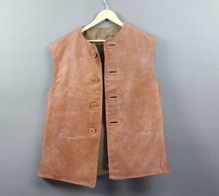 A Military issue leather jerkin by Messler Brothers, size no.1