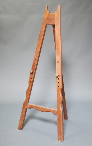 A 19th/20th Century mahogany easel 175cm h x 71cm w x 81cm 