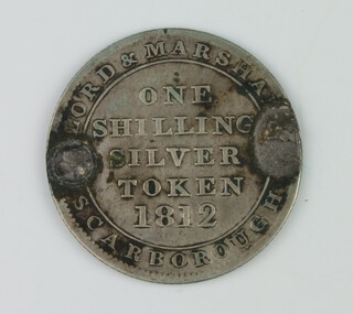 A Scarborough one shilling silver token 1820