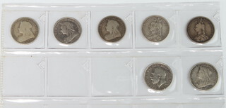 An 1887 shilling and 6 others 