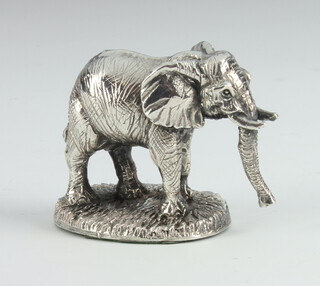 A 925 cast filled figure of a standing elephant 4cm 