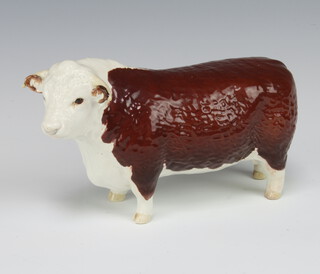 A Beswick figure - Hereford Bull 1363A, first version, gloss, modelled by Arthur Gredington, 10.8cm  