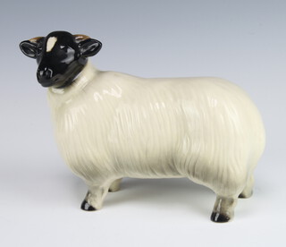 A china model of a standing ram 15cm 