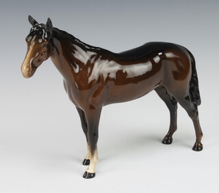 A Beswick figure - Racehorse H701, brown gloss, modelled by Arthur Gredington 20.3cm 
