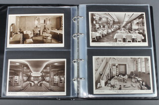 An album of approx. 128 black and white photographs of interior scenes of The Queen Mary 
