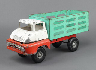 A Triang pressed metal model "Milk Lorry" 20cm x 43cm x 16cm (play worn) 