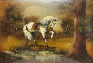 Saletti, oils on board a pair, studies of horses 12cm x 17cm 