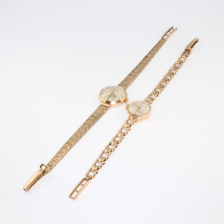A lady's 9ct gold Rotary wristwatch together with a lady's 9ct Accurist wristwatch, 20.8gms including glass