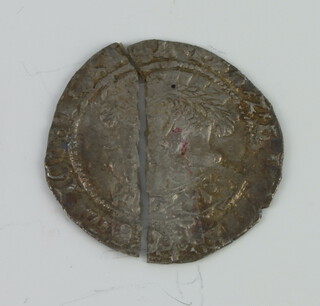 A Henry VIII groat from the Tower Mint (split)