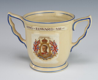 A Royal Doulton King Edward VIII 2 handled commemorative mug 13cm 