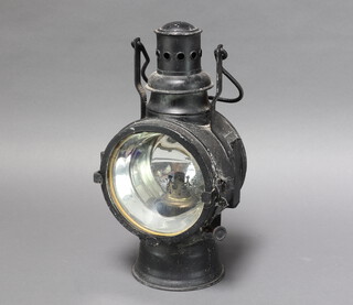 A Sartorius Wuppertal German railway lamp complete with burner, reverse marked Sartorius Wuppertal 1970 37cm x 20cm x 14cm 