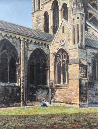 Oneill, oil on canvas "Chichester Cathedral" 64cm x 49cm 