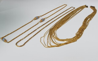 A Christian Dior vintage multi link necklace and two other Christian Dior necklaces