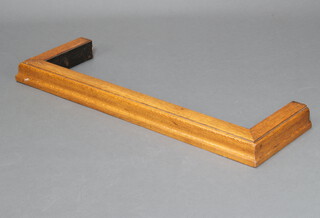 A 1930's light oak fire curb 8cm h x 105cm w x 32cm d 