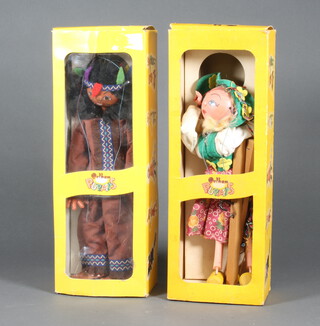 A Pelham puppet SS16 Indian Boy and 1 other Tyrolean girl, both boxed 