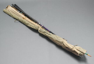 Seven various fishing rods