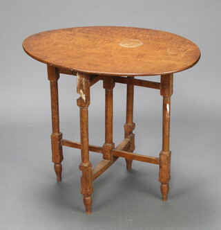 A mahogany folding coaching table 64cm x 72cm x 51cm (ring marks to the top) 