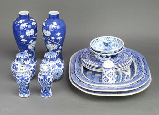 Six blue and white Italian Spode side plates, minor blue and white china 