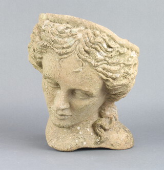 A ceramic wall mask in the form of a classical lady 34cm 
