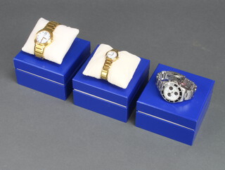 A gentleman's wrist watch - Tissot and a matching ladies and gentleman's gilt Tissot wrist watch 