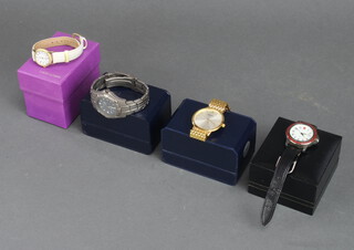 Three gentleman's wrist watches - Swiss Army, Sekonda and gilt Sekonda, together with a lady's Seiko watch, boxed
