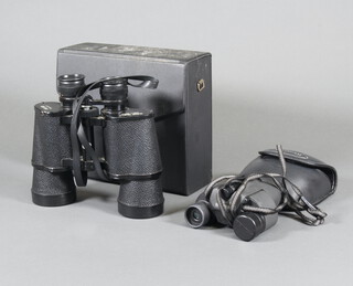 A pair of Pentax 10x24 pocket field glasses cased and a pair of Super Zenith 16x50 field glasses cased 