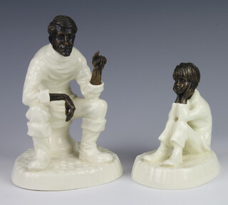 Two Minton figures - Traveller's Tales MS1 (cracked) and Spellbound MS2 17cm and 11cm  