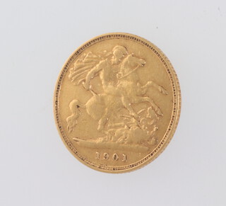 A half sovereign 1901 