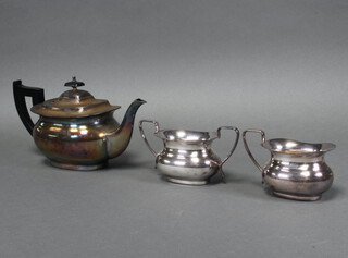 A silver plated 3 piece tea set 