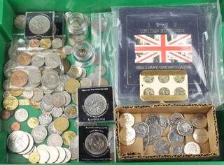 Twenty One commemorative 50 pence coins and other minor coins and crowns 