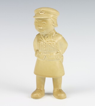 A Bovey Pottery, Devon, "Our Gang Figure" of a female WAAF Officer with printed marks to base 19cm 