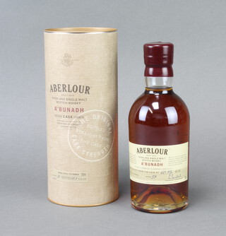 A 700ml bottle of Aberlour A'bunadh Highland single malt whisky, bottled straight from the cask batch no.59, boxed 