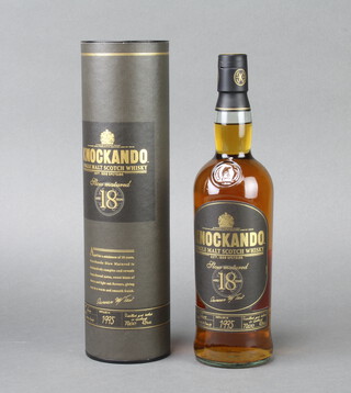 A 70cl bottle of Knockandhu 18 year old single malt whisky, bottled 1995, boxed  