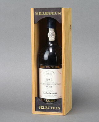 A bottle of 1986 Smith Woodhouse & Co late bottled vintage port 