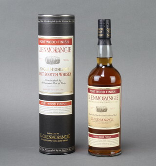A 70cl bottle of Glenmorangie Port Wood finish single highland malt whisky, boxed  