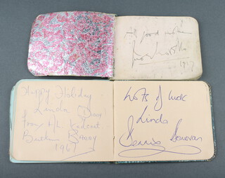 Two autograph albums including Gracie Fields, Harry Secombe, Ronald Buchanan and others 