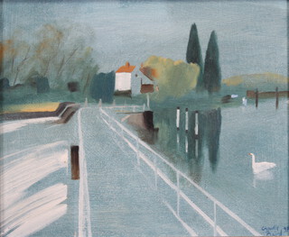 **Charlie Baird '97, born 1955, oil on board signed and dated "Weir" with Cadogan Contemporary label to the reverse, 24cm x 29cm **PLEASE NOTE - Works by this artist may be subject to Artist's Resale Rights