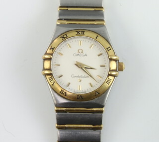 A lady's Omega Constellation bi-metallic wristwatch 55620129 on a ditto bracelet 6552/864
