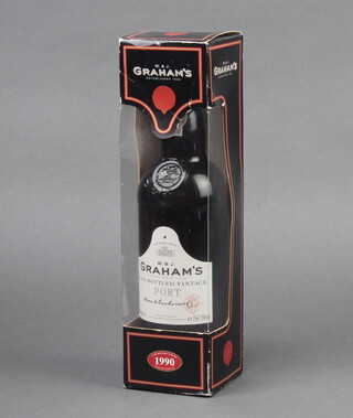 A bottle of 1990 Graham's Late Bottled vintage port, boxed 