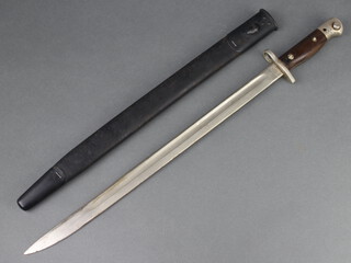 A Wilkinson Sword 1907 patent bayonet complete with scabbard 