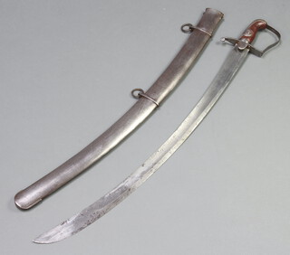 An unmarked 1796 light cavalry patent sabre complete with scabbard
