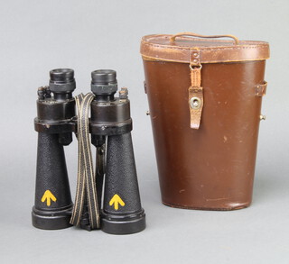 A pair of Barr & Stroud 7 x CF41 Naval binoculars marked APN AC2024 serial no.37792M complete with leather carrying case 