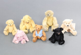 A Brackenwood bear with articulated limbs 30cm, a Cooperstown bear, a Colby bear 30cm, 2 Mother Hubbard Limited edition bears and a Maconnel bear 22cm and 1 other bear