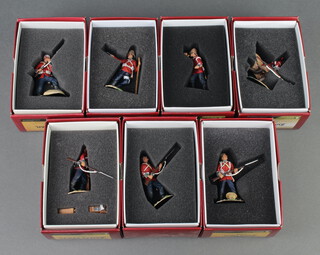 7 Britains Zulu War figures all boxed comprising :- British 24th Foot Wounded firing pistol 50042C, British 24th Foot Bugle Boy 50018C, British 24th Foot with Ammo Crates 20015, Zulu Warrior with Captured 24th Foot Jacket 50038C, British 24th Foot Wounded 50008C, British 24th Foot At The Ready 50028C and British 24th Foot Advancing to Glengarry 50012C